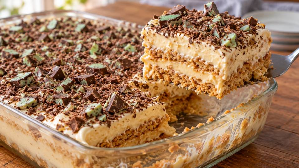 Peppermint crisp tart