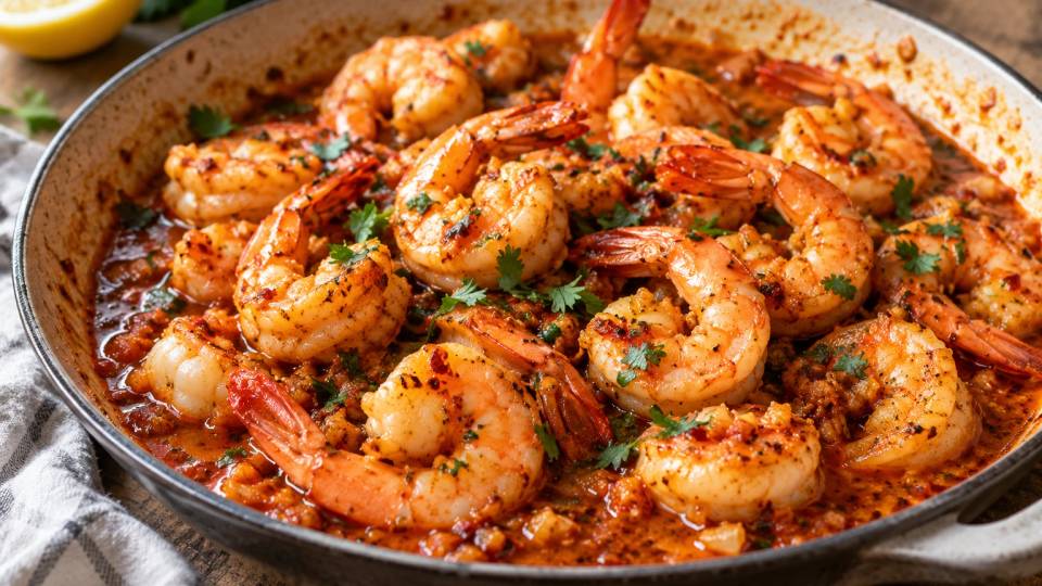 Peri-peri prawns