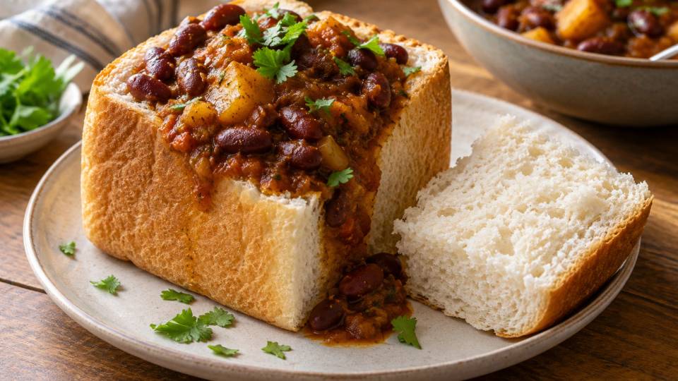 Bunny chow aux haricots
