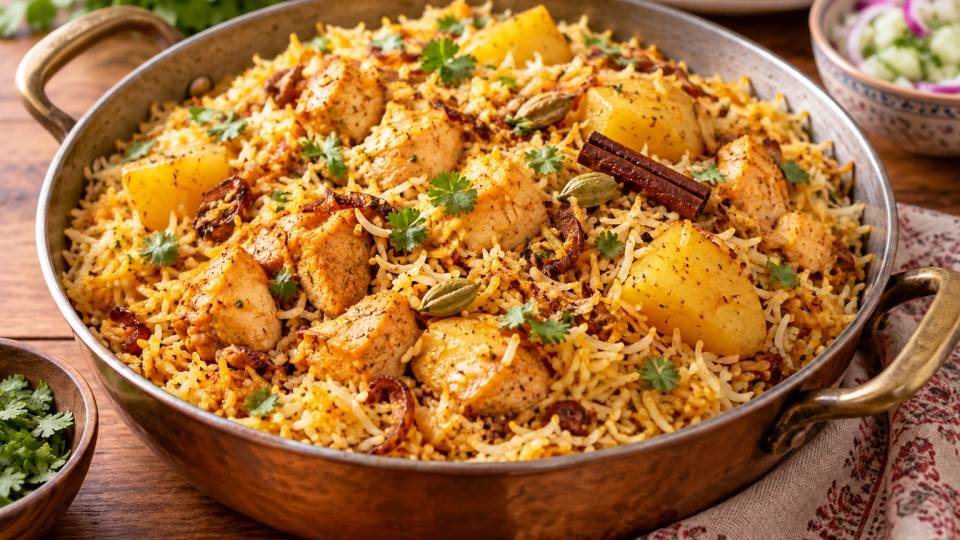 Akhni au poulet