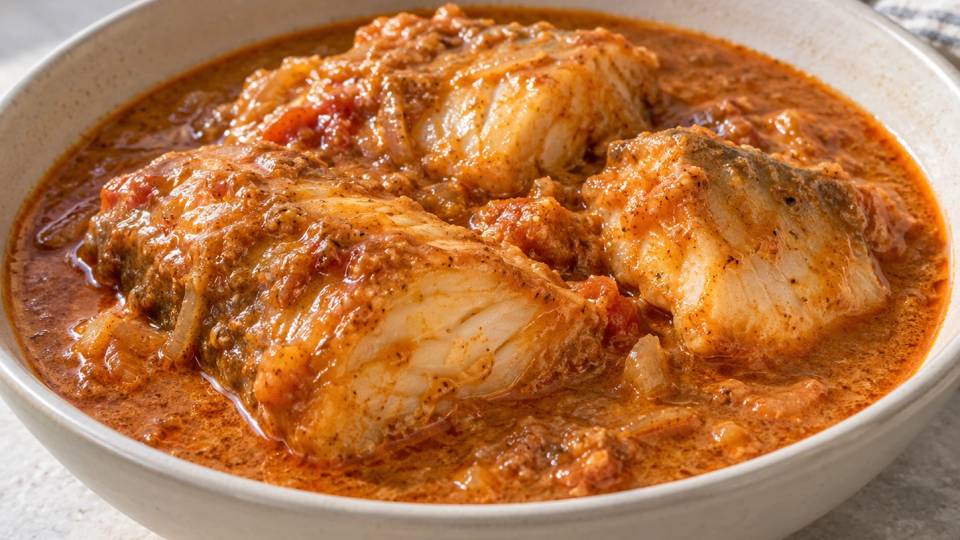Sauce arachide au poisson frais