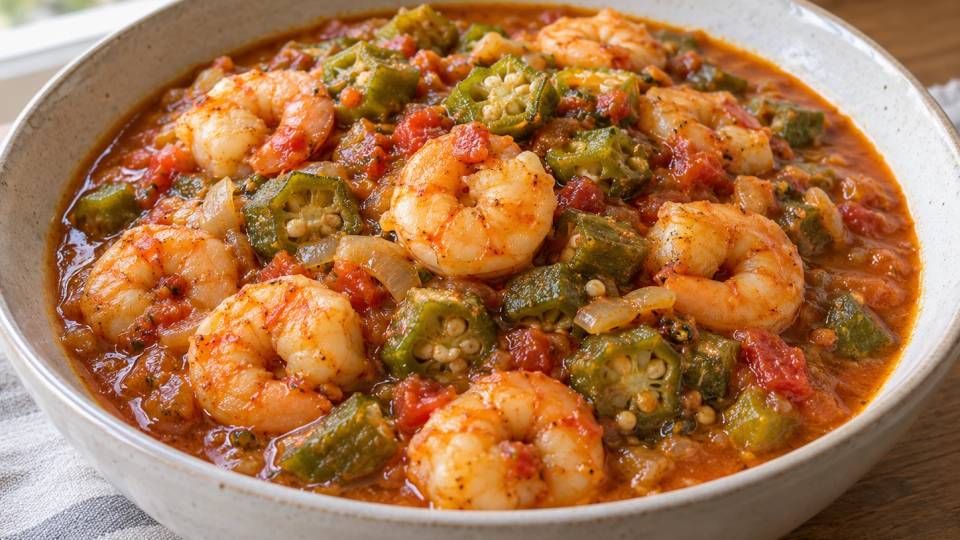 Sauce gombo aux crevettes