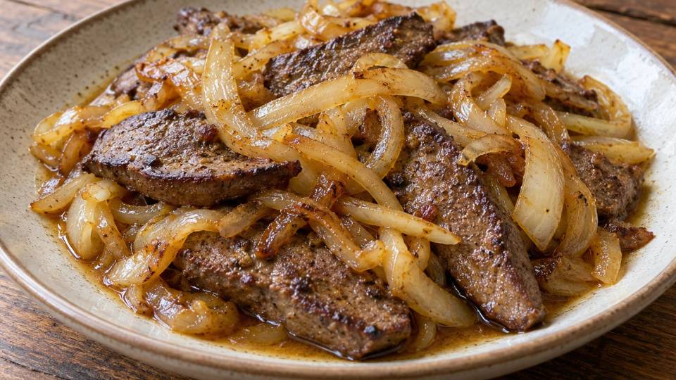 Foie aux oignons
