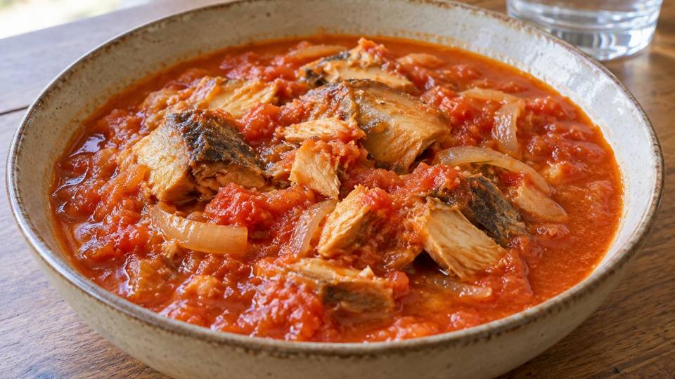 Sauce tomate au poisson fumé